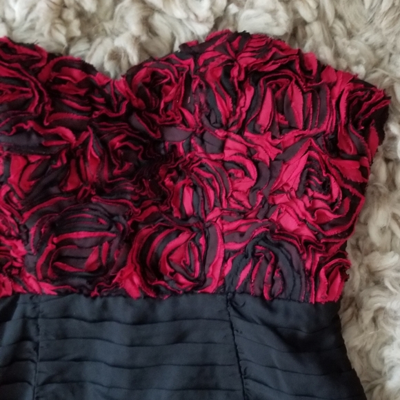 Bebe Strapless Corset Top Red - Picture 2 of 5